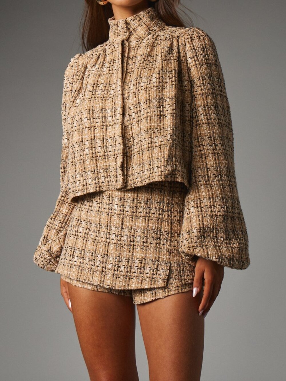 Multicolor Elegant Women's All Over Print Loose Zipper Mini Skort